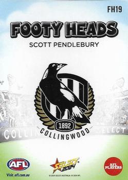 2024 Select AFL Footy Stars - Footy Heads #FH19 Scott Pendlebury Back